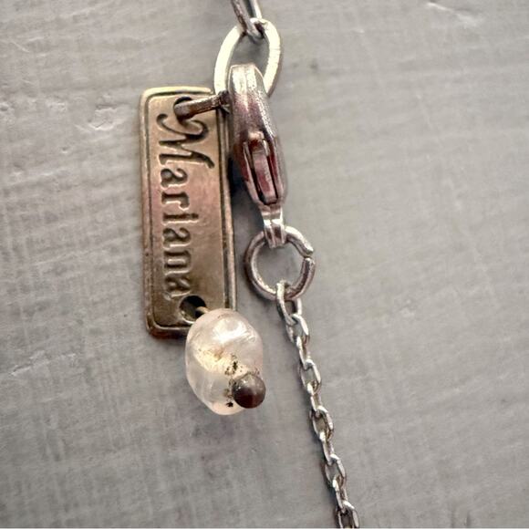 Mariana Crystal Guardian Angel Pendant Necklace - Picture 3 of 10